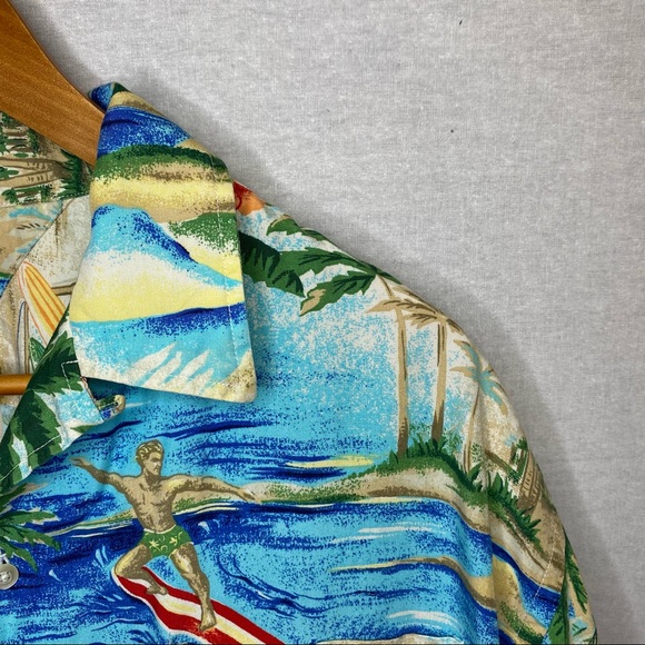 Vintage Tommy Hilfiger 1999 Surf Tropical Graphic Shirt Men’s Sz XL Multicolour - Picture 3 of 14